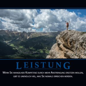 Demotivator: Leistung — A3 Poster