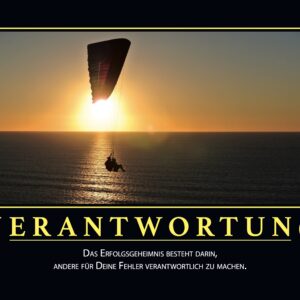 Demotivator: Verantwortung — A3 Poster